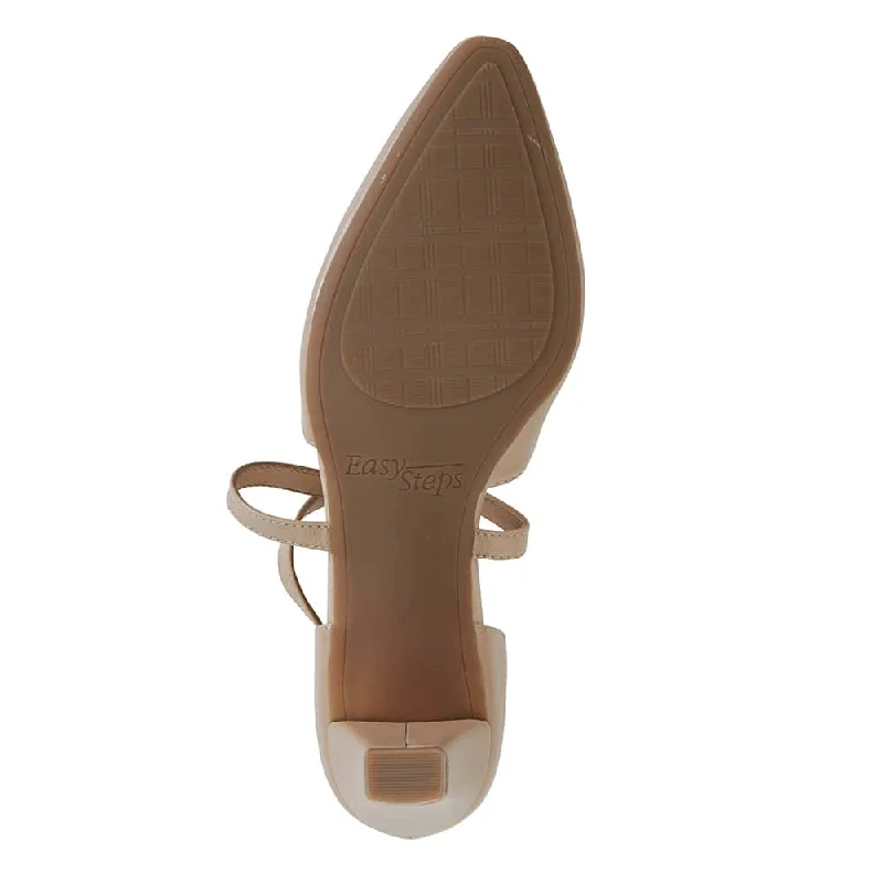 Adison Heel in Nude Leather