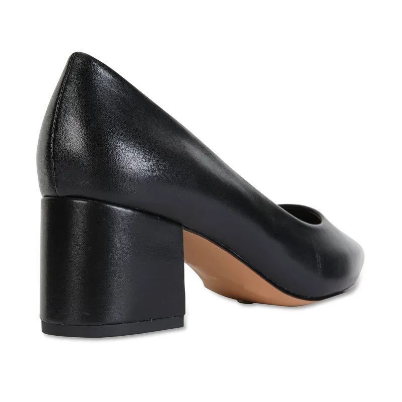 Idol Heel in Black Leather