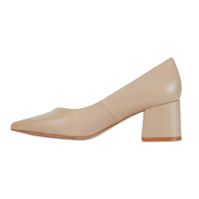 Idol Heel in Nude Leather