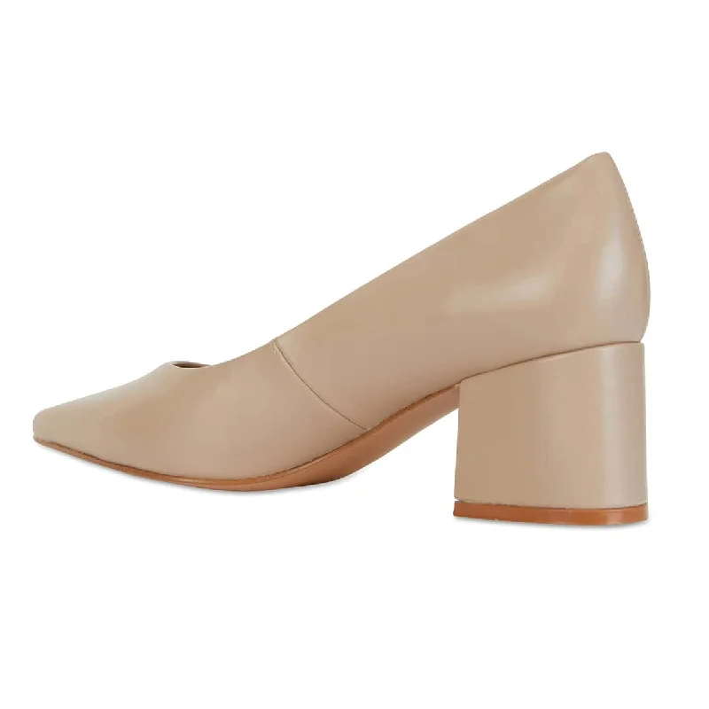 Idol Heel in Nude Leather