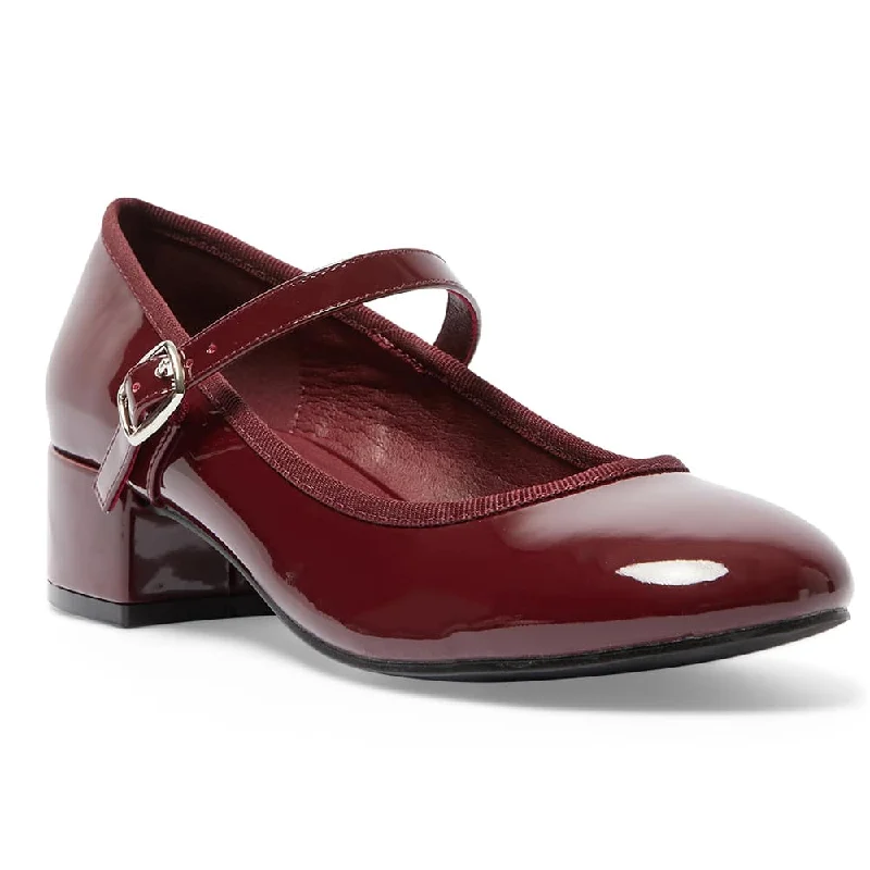 Juliet Heel in Cherry Patent