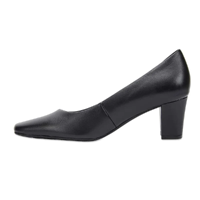 Nicole Heel in Black Leather