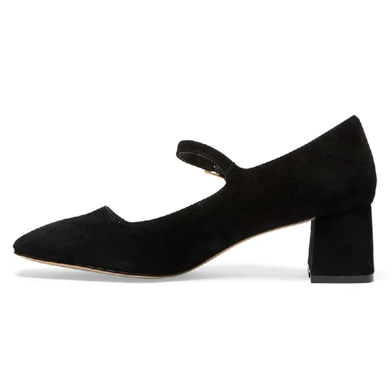 Tempt Heel in Black Suede