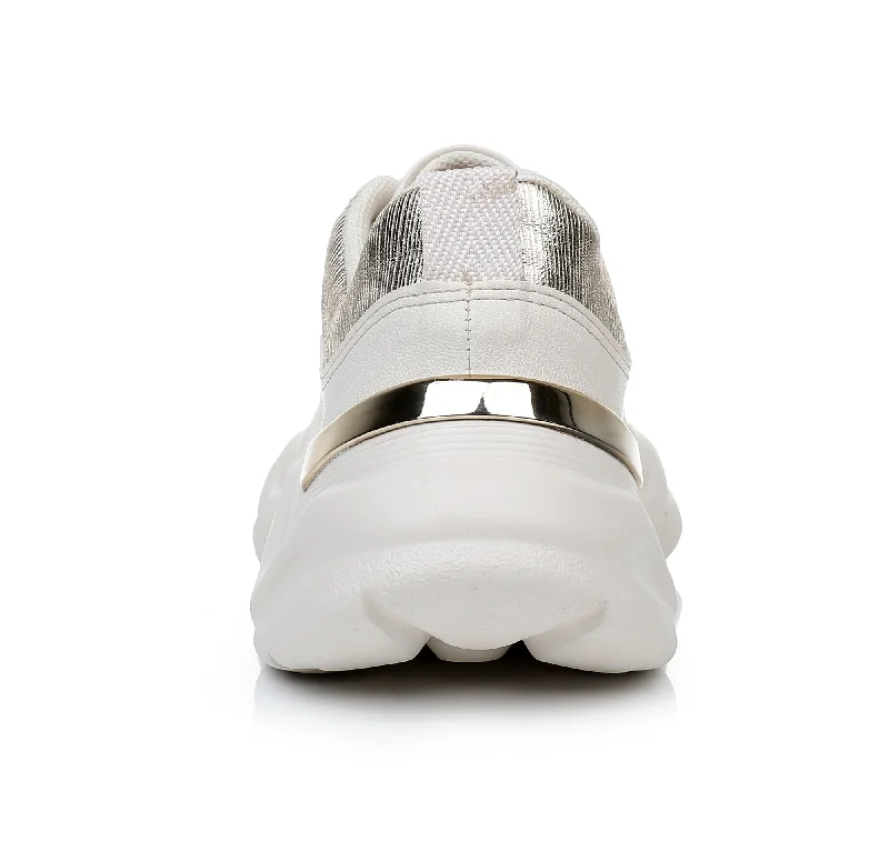 Flashy Chunky Sneakers - Gold & White (939.004)