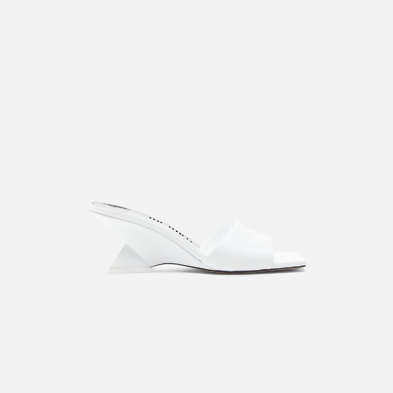 The Attico Cheope Mule - White / Nichel