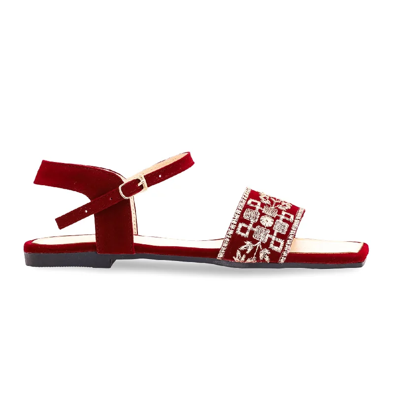 maroon-casual-sandal-cl1769