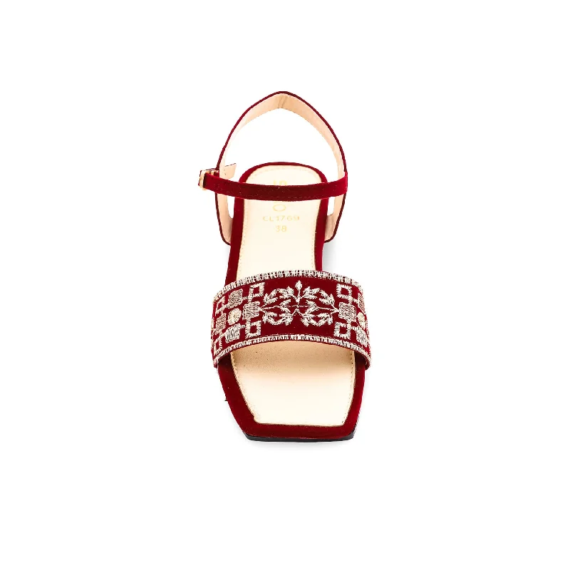 maroon-casual-sandal-cl1769