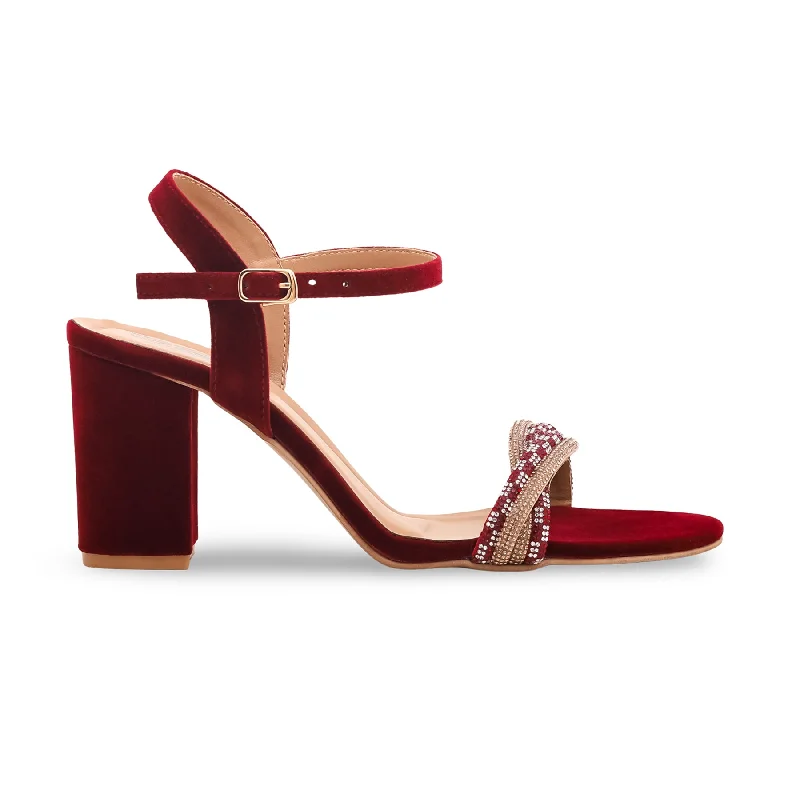 Maroon Fancy Sandal FN5570